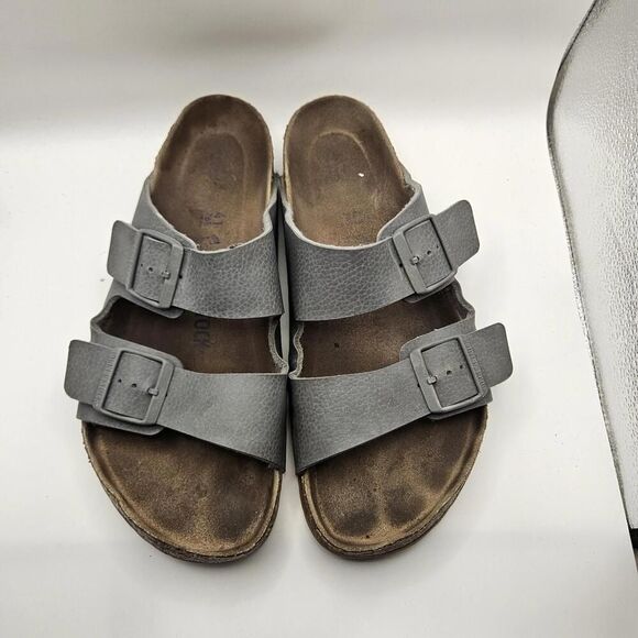 Birkenstock Arizona Unisex Sandals Grey Comfort Hippie Buckle Size EU 41
